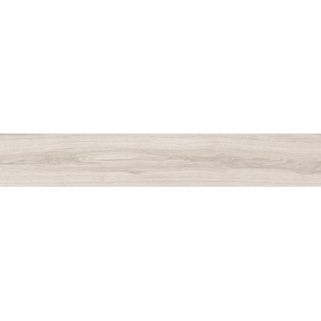 Mexen Hirera Échantillon blanc de grès émaillé rectifié G1, carreau effet bois pour sol et mur, mat - TL611-09-S