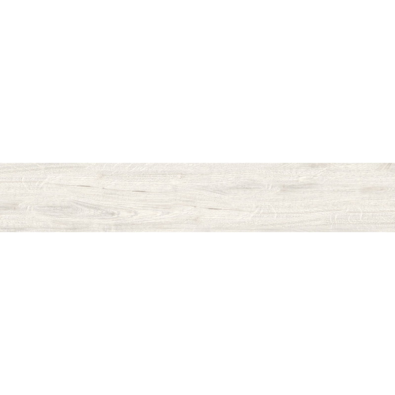 Mexen Wood Ville Échantillon de grès cérame émaillé rectifié Bianco G1, carreau imitation bois pour sol et mur, carving