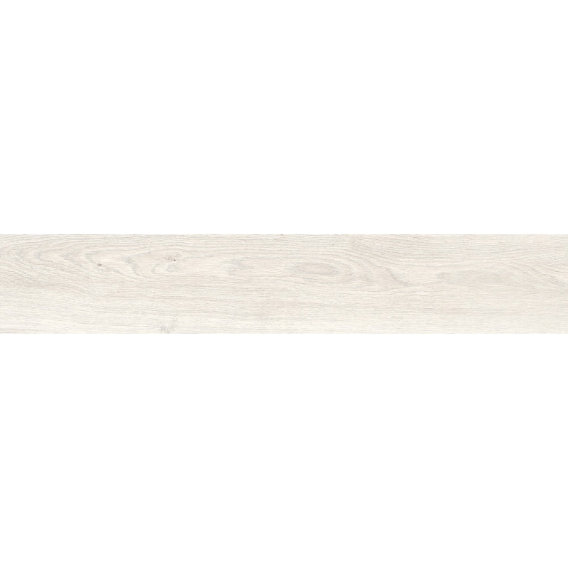 Mexen Wood Ville Échantillon de grès cérame émaillé rectifié Bianco G1, carreau imitation bois pour sol et mur, carving