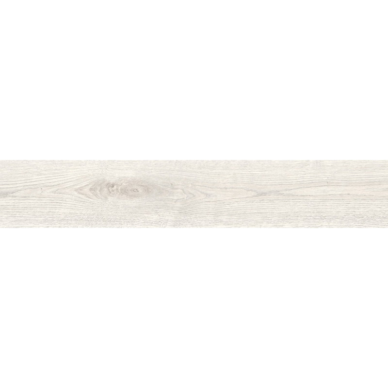 Mexen Wood Ville Échantillon de grès cérame émaillé rectifié Bianco G1, carreau imitation bois pour sol et mur, carving