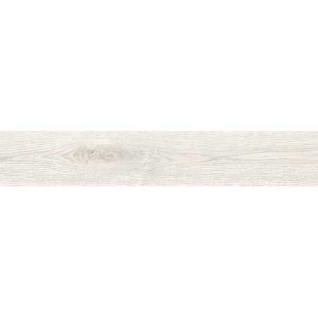 Mexen Wood Ville Échantillon de grès cérame émaillé rectifié Bianco G1, carreau imitation bois pour sol et mur, carving