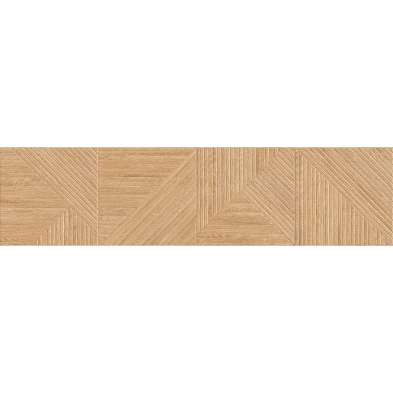 Mexen Ideal  Échantillon beige de carreau en grès émaillé rectifié G1, carreau mural imitation bois, mat - TL701-50-S