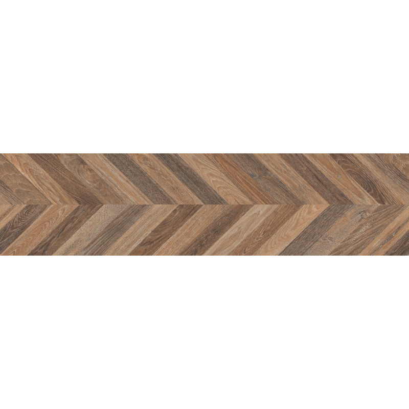 Mexen Native Échantillon marron de grès émaillé rectifié. G1, carreau effet bois pour sol et mur, carving - TL704-01-S