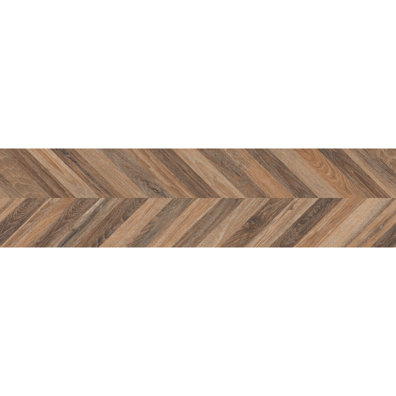 Mexen Native Échantillon marron de grès émaillé rectifié. G1, carreau effet bois pour sol et mur, carving - TL704-01-S