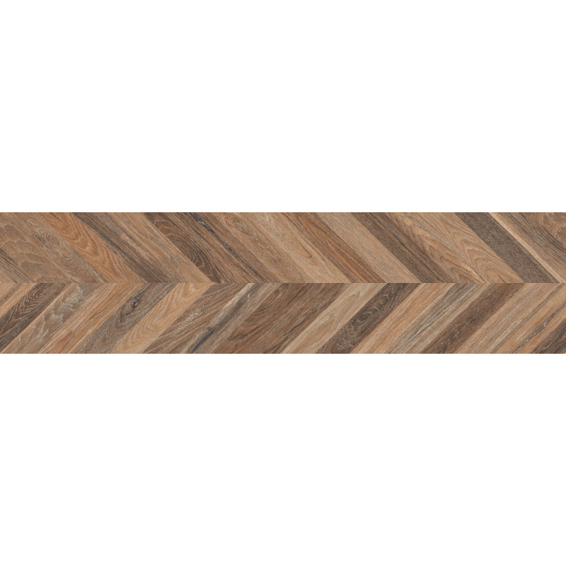 Mexen Native Échantillon marron de grès émaillé rectifié. G1, carreau effet bois pour sol et mur, carving - TL704-01-S