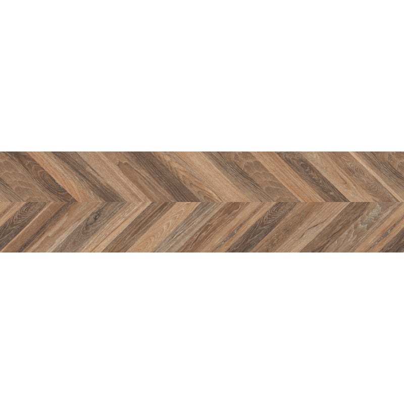 Mexen Native Échantillon marron de grès émaillé rectifié. G1, carreau effet bois pour sol et mur, carving - TL704-01-S
