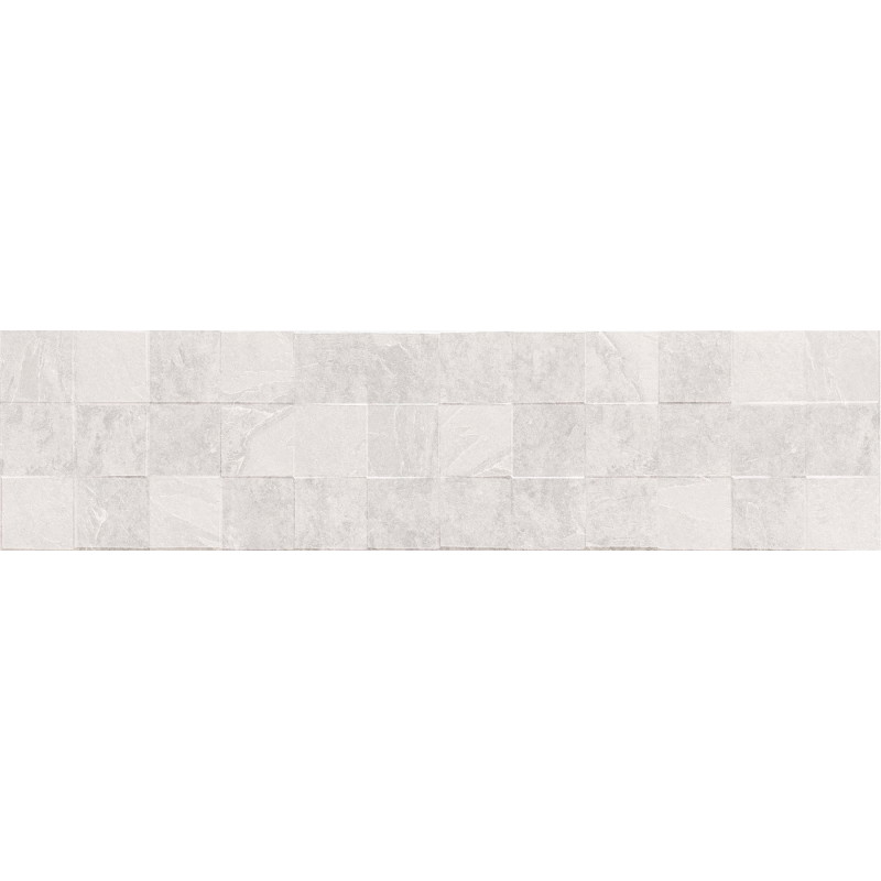 Mexen Icon Échantillon de carrelage en grès émaillé rectifié Lyon Bianco, carreau mural, mat - TL712-53-S