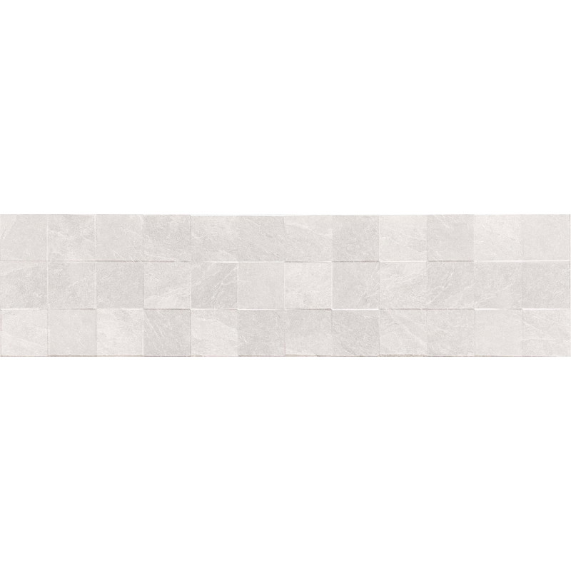 Mexen Icon Échantillon de carrelage en grès émaillé rectifié Lyon Bianco, carreau mural, mat - TL712-53-S