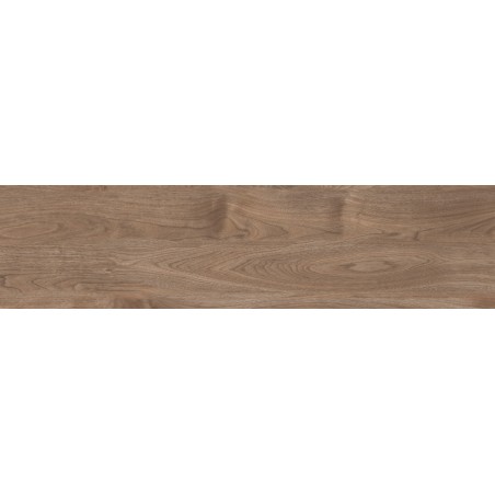 Mexen Riga Échantillon rektifié de grès cérame émaillé brun G1, carreau imitation bois pour sol et mur, mat - TL713-01-S