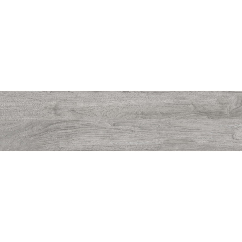 Mexen Riga Échantillon de carreau de grès émaillé rectifié gris G1, carreau aspect bois pour sol et mur, mat - TL713-04-S
