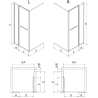Mexen Linea portes de douche coulissantes 90 cm, transparent, chrome - 8E1-090-000-01-01