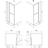 Mexen Linea porte de douche coulissante 85 cm, transparente, noire - 8E1-085-000-70-70