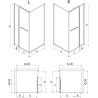 Mexen Linea cabine de douche coulissante 80 x 100 cm, transparent, chrome - 8E1-080-100-01-01