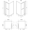 Mexen Linea cabine de douche coulissante 100 x 100 cm, transparent, chromé - 8E1-100-100-01-01