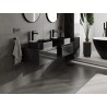 Mexen Orio armoire de salle de bains sous lavabo 50 cm avec plateau, 1 tiroir, noir brillant - 91A10-05023-1-BFC70