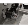 Mexen Orio armoire de salle de bains sous lavabo 50 cm avec plateau, 1 tiroir, noir brillant - 91A10-05023-1-BFC70