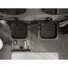Mexen Orio armoire de salle de bains sous lavabo 50 cm avec plateau, 1 tiroir, noir brillant - 91A10-05023-1-BFC70