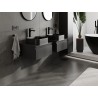 Mexen Orio armoire de salle de bains sous lavabo 50 cm avec plateau, 1 tiroir, noir mat - 91A10-05023-1-BFC71