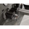 Mexen Orio armoire de salle de bains sous lavabo 50 cm avec plateau, 1 tiroir, noir mat - 91A10-05023-1-BFC71