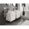 Mexen Orio armoire de salle de bains sous-lavabo 50 cm avec plateau, 1 tiroir, blanc brillant - 91A10-05047-1-BFC00