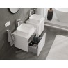 Mexen Orio armoire de salle de bains sous-lavabo 50 cm avec plateau, 1 tiroir, blanc brillant - 91A10-05047-1-BFC00