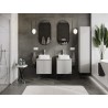 Mexen Orio armoire de salle de bain sous-vasque 50 cm avec plateau, 1 tiroir, gris mat - 91A10-05047-1-BFC62