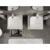 Mexen Orio armoire de salle de bain sous-vasque 50 cm avec plateau, 1 tiroir, gris mat - 91A10-05047-1-BFC62