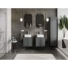 Mexen Orio meuble de salle de bains sous le lavabo 50 cm avec plateau, 1 tiroir, graphite mat - 91A10-05047-1-BFC66