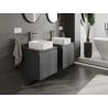 Mexen Orio meuble de salle de bains sous le lavabo 50 cm avec plateau, 1 tiroir, graphite mat - 91A10-05047-1-BFC66