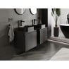 Mexen Orio meuble de salle de bain sous-vasque 50 cm avec plateau, 1 tiroir, noir mat - 91A10-05047-1-BFC71