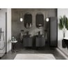 Mexen Orio meuble de salle de bain sous-vasque 50 cm avec plateau, 1 tiroir, noir mat - 91A10-05047-1-BFC71