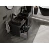Mexen Orio meuble de salle de bain sous-vasque 50 cm avec plateau, 1 tiroir, noir mat - 91A10-05047-1-BFC71