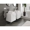 Mexen Orio meuble de salle de bain sous-lavabo 50 cm avec plateau, 2 tiroirs, blanc brillant - 91A10-05047-2-BFFC00