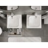 Mexen Orio meuble de salle de bain sous-lavabo 50 cm avec plateau, 2 tiroirs, blanc brillant - 91A10-05047-2-BFFC00