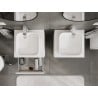 Mexen Orio meuble de salle de bain sous-lavabo 50 cm avec plateau, 2 tiroirs, blanc mat - 91A10-05047-2-BFFC01