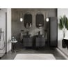 Mexen Orio armoire de salle de bains sous lavabo 50 cm avec plateau, 2 tiroirs, noir mat - 91A10-05047-2-BFFC71