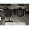 Mexen Orio armoire de salle de bains sous lavabo 50 cm avec plateau, 2 tiroirs, noir mat - 91A10-05047-2-BFFC71