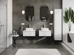 Mexen Orio meuble de salle de bains sous-lavabo 60 cm avec plateau, 1 tiroir, blanc brillant - 91A10-06023-1-BFC00