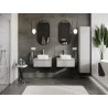 Mexen Orio meuble de salle de bain sous-vasque 60 cm avec plateau, 1 tiroir, gris mat - 91A10-06023-1-BFC62