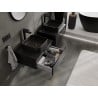 Mexen Orio meuble de salle de bain sous-lavabo 60 cm avec plateau, 1 tiroir, noir brillant - 91A10-06023-1-BFC70