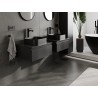 Mexen Orio meuble de salle de bain sous lavabo 60 cm avec plateau, 1 tiroir, noir mat - 91A10-06023-1-BFC71