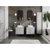 Mexen Orio armoire de salle de bains sous lavabo 60 cm avec plateau, 1 tiroir, gris mat - 91A10-06047-1-BFC62