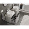 Mexen Orio armoire de salle de bains sous lavabo 60 cm avec plateau, 1 tiroir, gris mat - 91A10-06047-1-BFC62