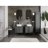 Mexen Orio armoire de salle de bains sous lavabo 60 cm avec plateau, 1 tiroir, graphite mat - 91A10-06047-1-BFC66