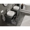 Mexen Orio armoire de salle de bains sous lavabo 60 cm avec plateau, 1 tiroir, graphite mat - 91A10-06047-1-BFC66