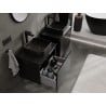 Mexen Orio meuble de salle de bains sous-lavabo 60 cm avec plateau, 1 tiroir, noir brillant - 91A10-06047-1-BFC70