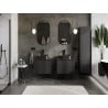 Mexen Orio meuble de salle de bain sous lavabo 60 cm avec plateau, 1 tiroir, noir mat - 91A10-06047-1-BFC71