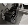 Mexen Orio meuble de salle de bain sous lavabo 60 cm avec plateau, 1 tiroir, noir mat - 91A10-06047-1-BFC71