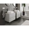 Mexen Orio meuble de salle de bain sous-lavabo 60 cm avec plateau, 2 tiroirs, gris mat - 91A10-06047-2-BFFC62