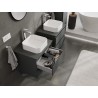 Mexen Orio meuble de salle de bain sous lavabo 60 cm avec plan de travail, 2 tiroirs, graphite mat - 91A10-06047-2-BFFC66